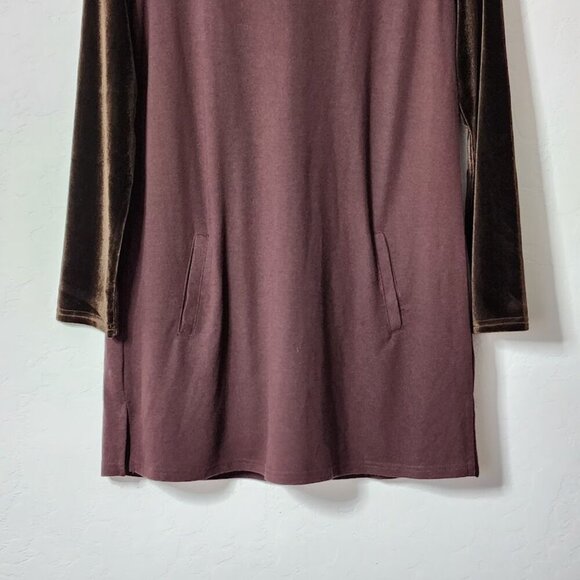 Soft Surroundings Women's Velvet Sleeve Tunic Blouse Size Small - Picture 3 of 5